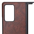 Pikkukuva 3 / 5: Samsung Galaxy Z Fold 2 -puhelimen nahkainen suojakotelo, suojaava kotelo, putoamissuoja (ruskea)