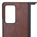 Pikkukuva 3 / 8: Samsung Galaxy Z Fold 2 -puhelimen nahkainen suojakotelo, suojaava kotelo, putoamissuoja (ruskea)