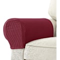 Miniatyrbilde 1 av 5: Sett med 2 Jacquard Stretch Sofa Armchair Armrest Covers Anti-Slip Furniture Protector Armrest Slipcovers for Sofa Recliner