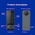 Miniatyrbillede 7 af 8: W10 Sprog Oversætter Enhed Støtter WiFi Bluetooth 127 Sprog Multidirektionel Oversættelse Digital Oversætter Metalgrå