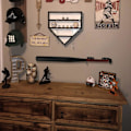 Miniatyrbild 2 av 6: Elegant Design Massiv Träkonstruktion, Väggmonterad Display Klar Akryl För Organisering Force Fx Kompatibla Slagträn & Bollar, Robust Slagträhållare