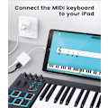 Miniatyrbild 4 av 7: iPhone iPad OTG-adapter, Lightning till USB-omvandlare för Plug and Play &amp; Kortläsare, Laddningsport för USB-minne, MIDI-keyboard, Mushubbar