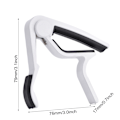 Miniatyrbillede 3 af 3: Bærbar Quick Change Tune Clamp Håndholdt Tuner Capo til Folk Guitar Hvid