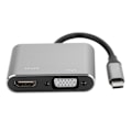 Pikkukuva 4 / 5: Adapter TypeC Hub VGA HDMI DVI Displayport/3.1 Ethernet Converter Dock 4K resoluutio (harmaa)