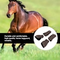 Miniatyrbild 7 av 8: 1Set PU Hästbensskydd Bensskydd Förtjockade Leggings med Mjukt Foder Utrustningbrun L