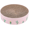 Miniatyrbild 1 av 5: Konkav Design Kattklösbräda, Medium Rosa Oval Kattklösmatta för Hållbart Korrugerat Papper Möbelskydd och Hälsosam Kloträning