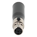 Miniatyrbillede 3 af 5: 2 stk. Mini XLR 3-polet han til Mini XLR 4-polet hun adapter stik i zinklegering