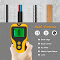 Miniatyrbillede 5 af 8: 3 i 1 Vægscanner Finder Multifunktionel Bærbar LCD Digital Vægstift Metal Træ Stud Detektor Gul