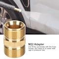 Miniatyrbillede 8 af 8: Højtryks sprøjteadapter messing M22 metrisk han gevind 14mm slangeforbindelse kobling