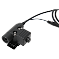 Miniatyrbild 6 av 8: U94 PTT-adapter Push-to-Talk-knapp Walkie Talkie Militär Headset-kontakt Ersättning för BAOFENG UV‑5R