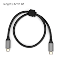 Miniatyrbilde 5 av 8: USB 3.1 dobbelthode 100W USB C til USB Type C hannkabel USBC PD 5A hurtigladerkabel 0,5m