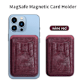 Miniatyrbilde 7 av 8: Snap On Magnetisk Stativ Magnetisk Stativ Kort Holder Kompatibel Lommebok Støtter 2 Kort med 3 Telefon Stativ Moduser Vinrød
