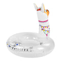 Miniatyrbild 5 av 8: Stor Uppblåsbar Tecknad Flotte för Mega Llama Island, Transparent Poolflotte med Färgstark Design, Långvarig och Miljövänlig
