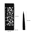 Miniatyrbilde 6 av 8: 2 stk. Gravvase i svart søyle med unikt huldesign, enkel installasjon, bakkeinnsetting, gravblomsterholdere
