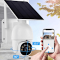 Miniatyrbild 5 av 7: Trådlös solcellssäkerhetskamera, Panorering Tilt Zoom Utomhus Wi-Fi-kamera med fullfärgs mörkerseende, Tvåvägssamtal, Molnlagring för oöverträffad hemsäkerhet