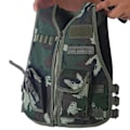 Miniatyrbild 2 av 5: Barnkamouflageväst med flera fickor för strid utomhus jaktspel (Jungle Camouflage S)