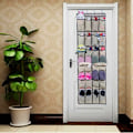 Miniatyrbild 4 av 5: Utrymmesbesparande Organizer, Skoförvaring för Dörren med Justerbara Krokar, Slitstarka Meshfickor och Andningsbart Non-Woven Material för Multifunktion