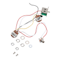 Miniatyrbilde 2 av 4: Elektrisk gitar metallisk ledningsnett forhåndskablet sett 3-veis bryterpotter