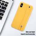 Pikkukuva 1 / 2: Yksivärinen täysi pakkaus TPU putoamisenesto puhelimen kotelo hihnalla, sopii iPhone xs max (keltainen)