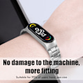Miniatyrbilde 2 av 5: Reservearmbånd kompatibelt med Xiaomi Band 7 Metallstropper Vanntett rustfritt stålstropper Enkelt å installere med verktøy