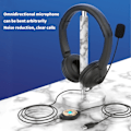 Miniatyrbillede 4 af 5: USB-kablet headset med støjreduktion til computer med mikrofon til callcenter, forretningsnetværk og seminarer