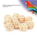Pikkukuva 7 / 8: Sepak Takraw -lelu, luonnollinen väri, rottinki, turvallinen ja vaaraton papukaija, pieneläinten pureskelulelu papukaijalle, 3 cm