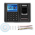 Miniatyrbillede 2 af 4: TCP IP LCD Fingerprint Attendance 125Khz RFID-kortlæser Adgangskontrolsystem til Wiegand26
