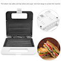 Miniatyrbillede 4 af 5: Husholdnings elektrisk non-stick bageplade sandwichmaskine brødrister EU-stik 220-240V
