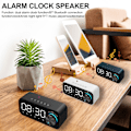 Miniatyrbild 4 av 5: Digital radioväckarklocka Bluetooth-högtalarklocka med tid och alarm LED-display och spegelyta för skrivbord