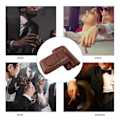 Miniatyrbillede 8 af 8: 3 Finger Cigar Etui Kunstig Læder Blød Anti Fade Åndbar Rejse Cigar Humidor med Lomme