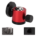 Miniatyrbild 7 av 8: Tripod kulledshuvud kameramontering aluminiumlegering 360° roterande universell för stativ SLR-kamera röd