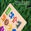 Miniatyrbild 3 av 5: Form Pussel Trä Pussel för Småbarn, Pussel Montessori Sha
