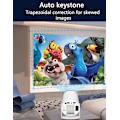 Miniatyrbild 4 av 5: Mini Projektor, 4K Full HD 1080P Multimedia-kompanjon, 180° Rotation För Flexibel Placering, Automatisk Keystone-korrigering För Omedelbar Justering, Idealisk