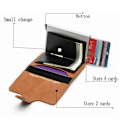 Miniatyrbild 3 av 5: Herr PU Läder Slim Money Clip Front Pocket Plånbok Tunn Hållare Upp Kreditkort Plånböcker