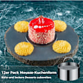 Miniatyrbild 4 av 5: Kakringar, rostfritt stål med non-stick yta, mångsidiga matlagningsringar för matberedning, ugnssäker, fryssäker, diskmaskinssäker (12 st)