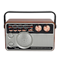 Miniatyrbillede 3 af 5: FM/AM/SW Radio Bærbar Bluetooth Genopladelig USB Højttaler til U Disk/Hukommelseskort