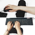 Miniatyrbilde 1 av 5: 1 par Stolarmlene Puter Albuepute Trykkavlastning Kontorstol Gamingstol armlene med Memory Foam armleneputer Black