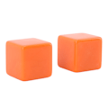 Miniatyrbillede 8 af 8: 6 stk. tomme terninger DIY ubehandlede terninger blokke undervisning fest puslespil 6-sidede terninger plastik terninger orange