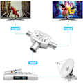 Miniatyrbild 3 av 5: Nickelplätering Hållbarhet Digital Koaxkabel Splitter, Högpresterande Koaxsplitter för TV-apparater Videobandspelare, Bekväm att Bära och Påverkar Inte