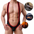 Miniatyrbild 4 av 5: Herr Stretch Färg Kroppsformande Underkläder Sexig Mesh Andningsbar Rolig Jumpsuit