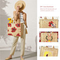 Miniatyrbillede 3 af 5: Jutepose Bærbar Indkøbspose Naturlig Jute Indkøbspose Genanvendelig Indkøbspose Picnic Gave Rejse Strand, beige, L:39x31x15cm