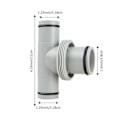 Miniatyrbillede 6 af 8: Slange Adapter T-formet Gevindpumpeforbindelse 1,5 tommer til 1,25 tommer Forbindelsesslange Plunger til Poolvedligeholdelse