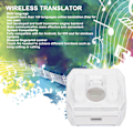 Miniatyrbillede 7 af 8: Sprog Oversætter Earbuds Bluetooth 5.3 144 Sprog Online Oversættelse Oversætter Earphones til Musik og Opkald Hvid