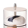 Miniatyrbillede 4 af 5: Multi Layer Powder Puff Organizer Åndbar Støvfri Øreringe Roterbar Beholder til Hjemmet, 2 Lag, Hvid