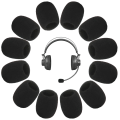 Miniatyrbild 1 av 5: 12 st Mikrofonöverdrag i Skum, Mini Headset Mikrofonöverdragsskydd, Mikrofonskydd, Liten Svamp Vindruta för Konferensrum, Cla