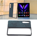 Miniatyrbilde 1 av 8: Forretningslær mønster telefondeksel støtsikkert telefondeksel for Samsung Galaxy Z Fold 3Blå