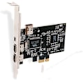 Miniatyrbild 1 av 6: Högpresterande PCI-Express FireWire-adapterkort, kompatibelt med IEEE 1394-standarder, Hot Swapping, Windows Mac-kompatibelt, Tre externa 1394A