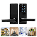 Miniatyrbild 1 av 8: Smart dörrlås med enkel bult, Bluetooth, fingeravtryck, lösenord, TTLock APP-kontroll för lägenhet, hotell