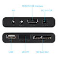 Miniatyrbilde 3 av 8: 110-240V Full HD Mini Box Media Player 1080P Media Player Box Støtte USB MMC RMVB MP3 AVI MKV EU-plugg