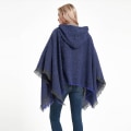 Miniatyrbilde 5 av 5: Kvinners Rutete Hette Cape Sjal Teppe Poncho Hoodie Cape Sha
